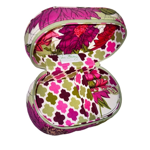 💥FINAL VERA BRADLEY jewelry zip travel case hard luggage shell - Picture 8 of 8